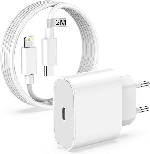 Caricatore IPhone 20W Con Cavi Lightning 1M+2M MFI - Ricarica Rapida PD Per IPhone 14/13/12/11 - Foto 9