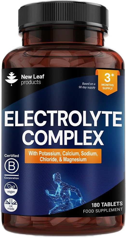 Electrolytes Tablets - High Strength Rehydration Tablets - with Potassium, Calcium, Sodium, Chloride, and Magnesium Fasting Keto Electrolytes Vegan Made in UK