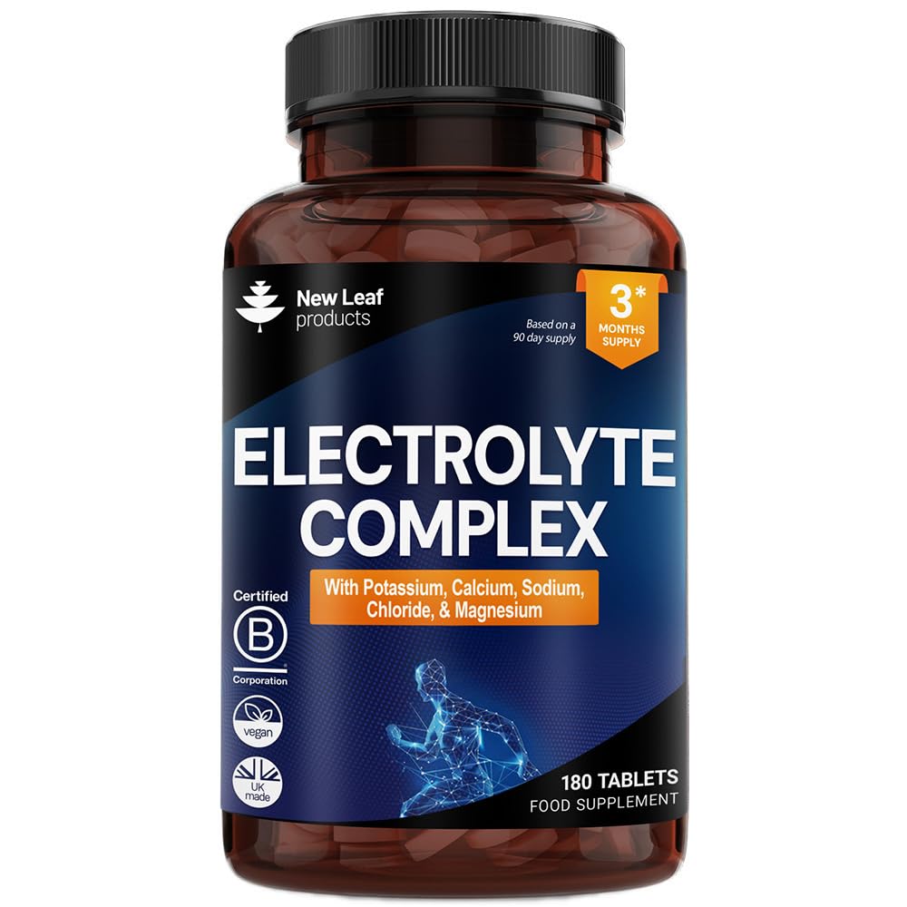 Electrolytes Tablets - High Strength Rehydration Tablets - with Potassium, Calcium, Sodium, Chloride, and Magnesium Fasting Keto Electrolytes Vegan Made in UK