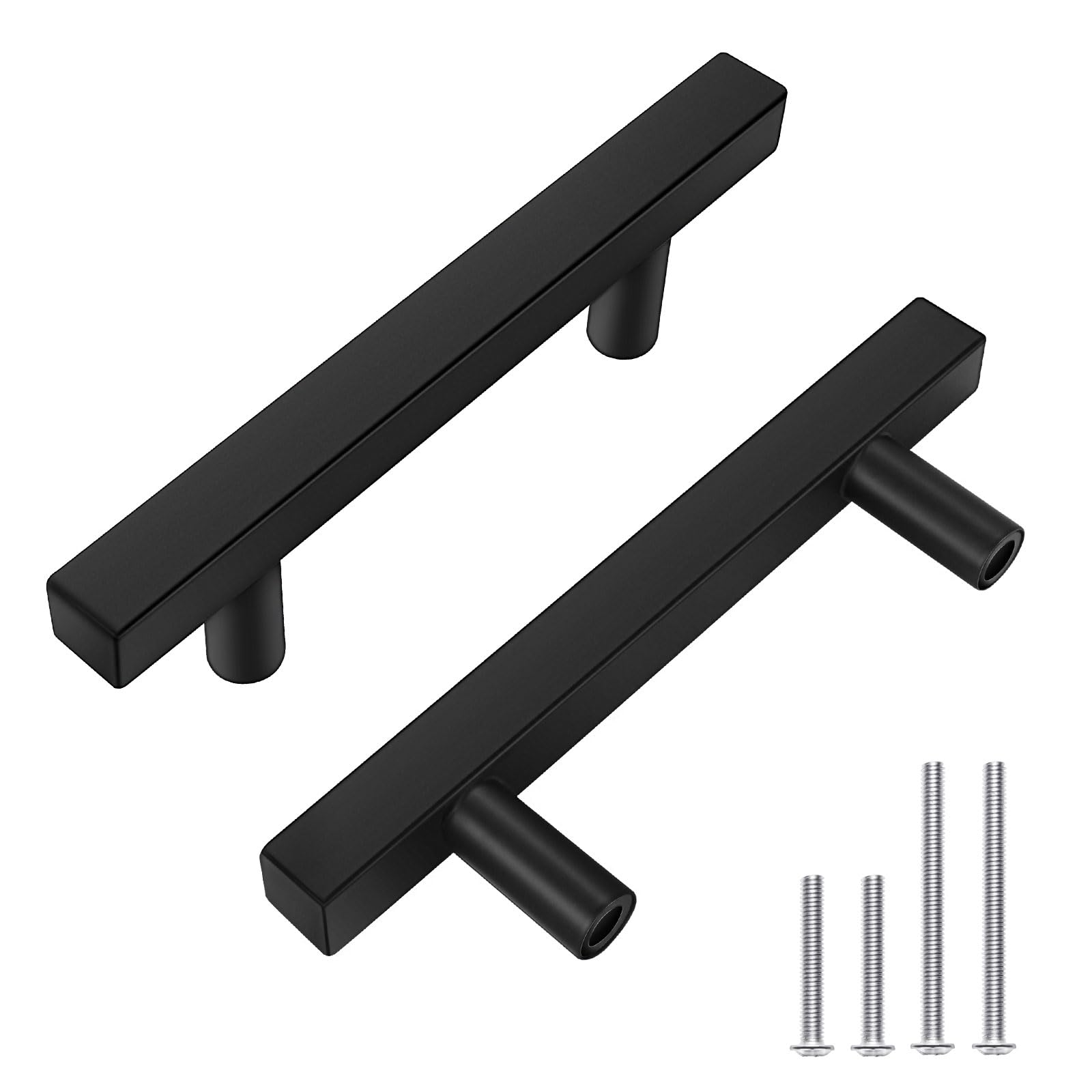 Onateel 6 Pack Matte Black Interior Door Handles - Wave Style, Privacy Function, Reversible, Zinc Alloy - View #13