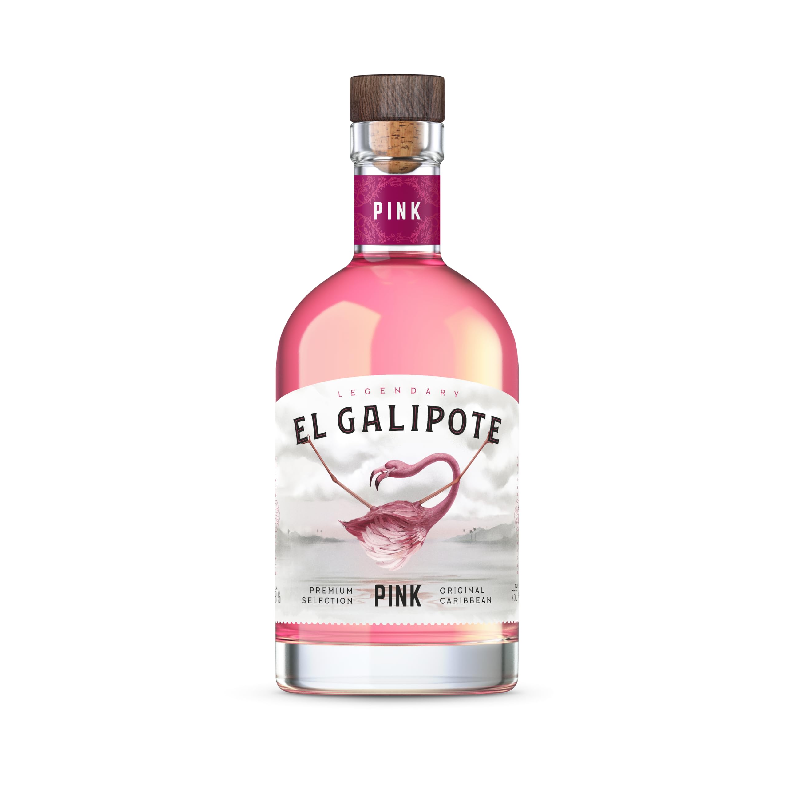 El Galipote Pink Rum-Based Drink 70cl - 37.5% ABV - Made from Premium Caribbean Spirit