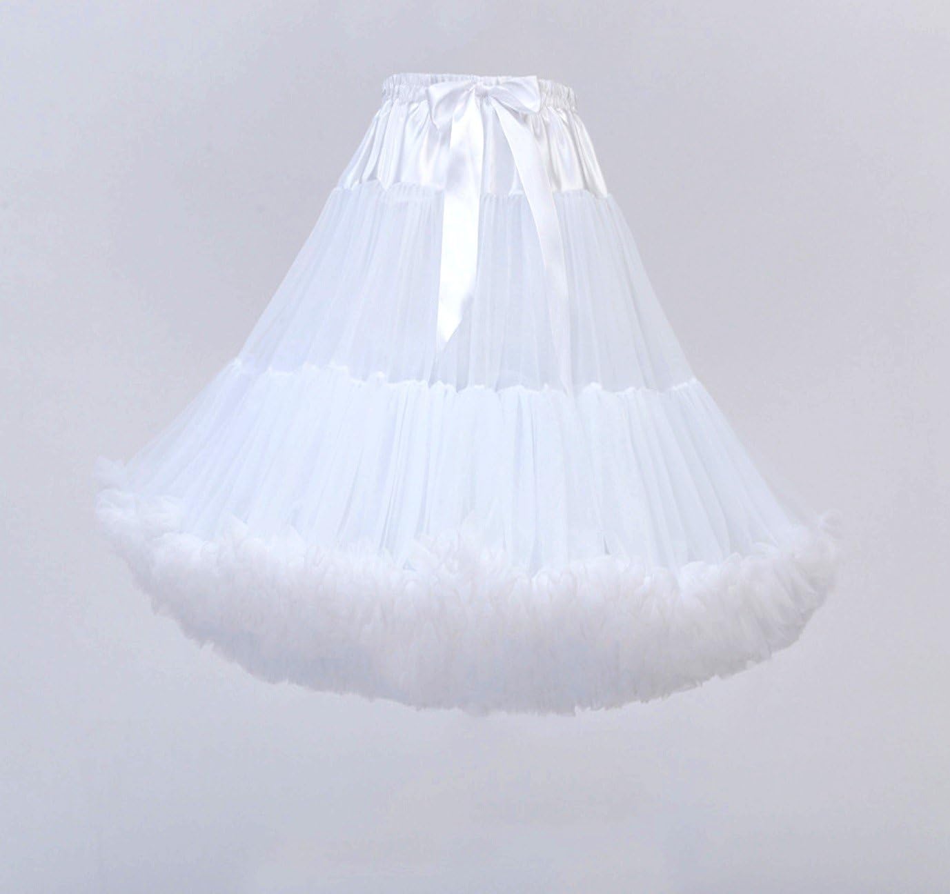 FOLOBE Women's Knee Length 50s Soft Puffy Tutu Skirts Ballet Costume Tulle Underskirts Knee Length Petticoat Skirt for Women - Image 2