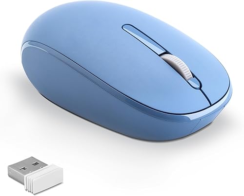 Greshare Ratón inalámbrico sin sonido, ratones ópticos de 2.4 GHz con receptor nano adecuado para computadoraWindowsMacChrome OSLinuxAndriodiOS