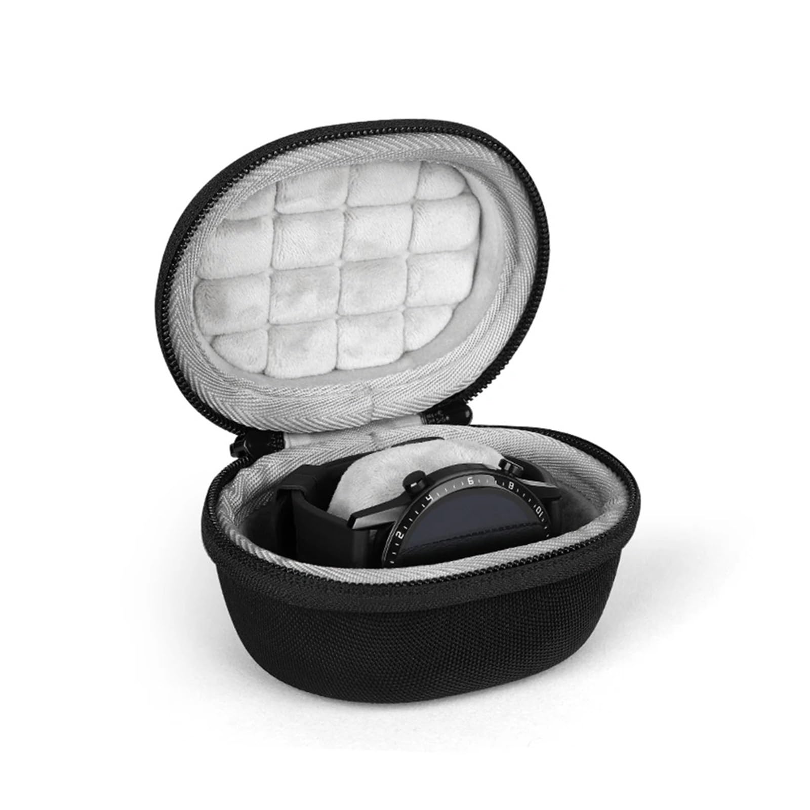Uhren-Aufbewahrungstasche, Einzeluhr, Reise-Tragetasche, Reißverschluss, Aufbewahrungstasche für Smart-Cover, wasserdicht, tragbare Box (schwarz)