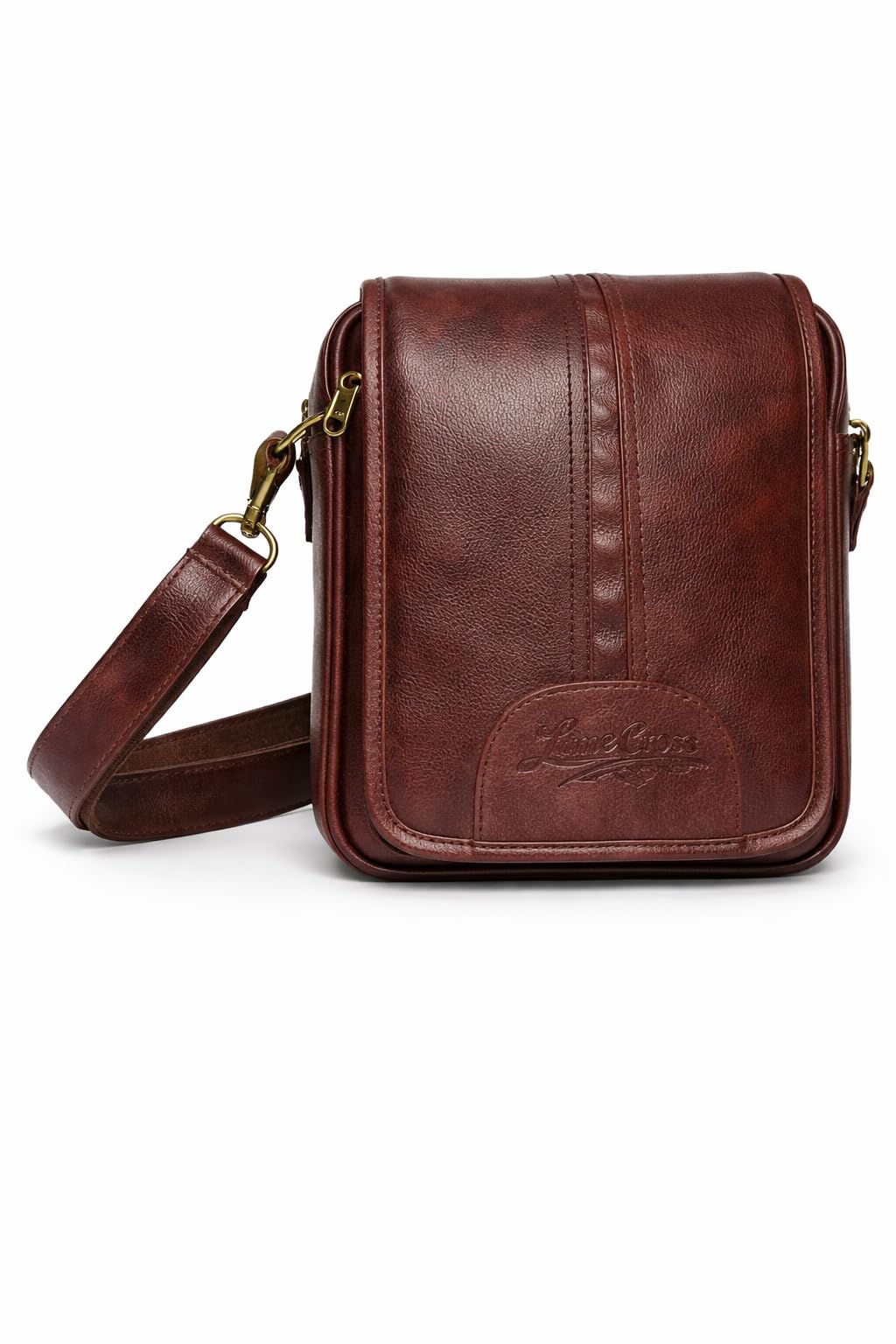 lime cross Unisex Faux Leather Messenger Bag – Stylish Crossbody Sling Bag for Travel, Office, and Daily Use with Adjustable Shoulder Strap-picture-12