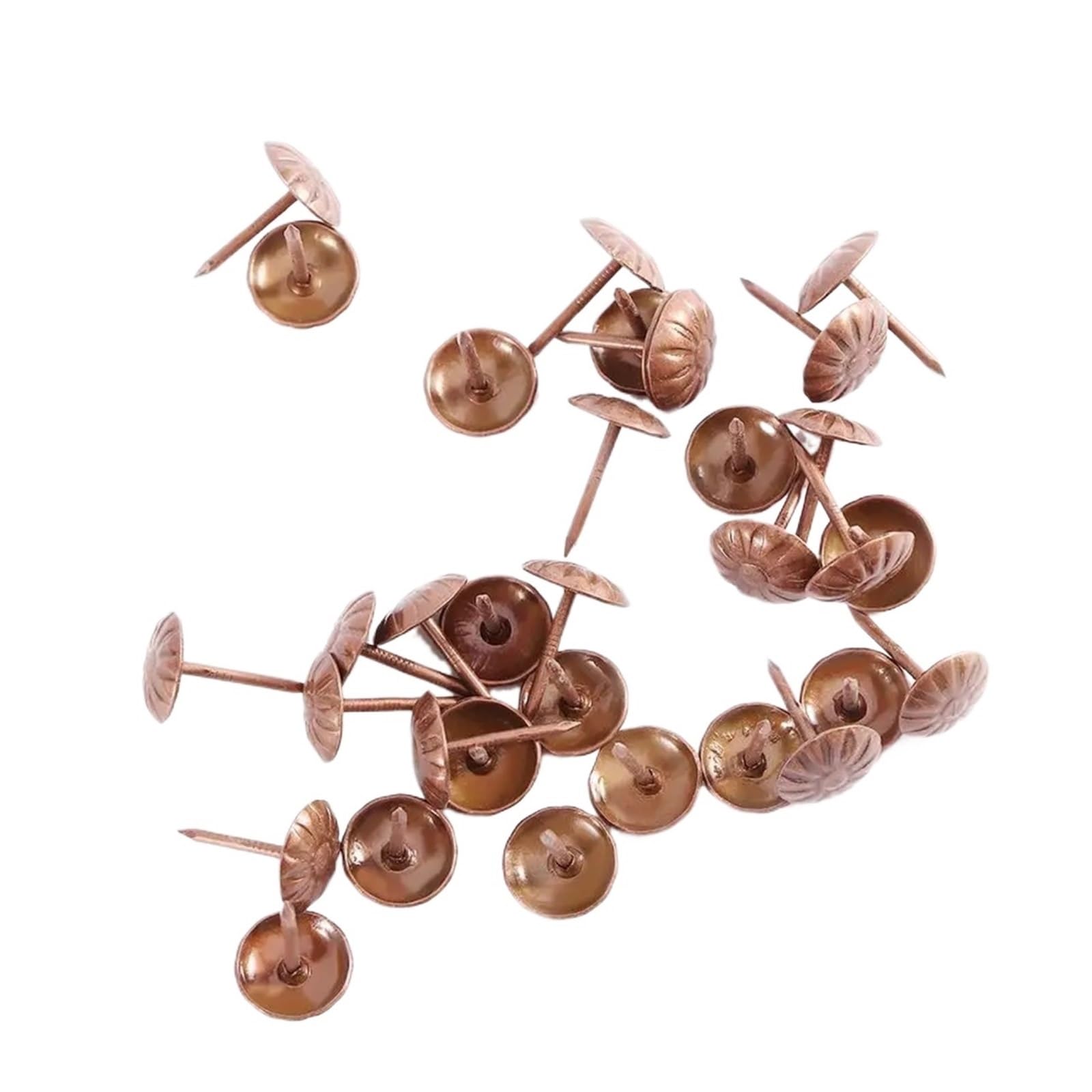 Yangshe Copper Red 200Pcs 11X16mm Vintage Upholstery Nails Decorative Tacks For Furniture Diy
