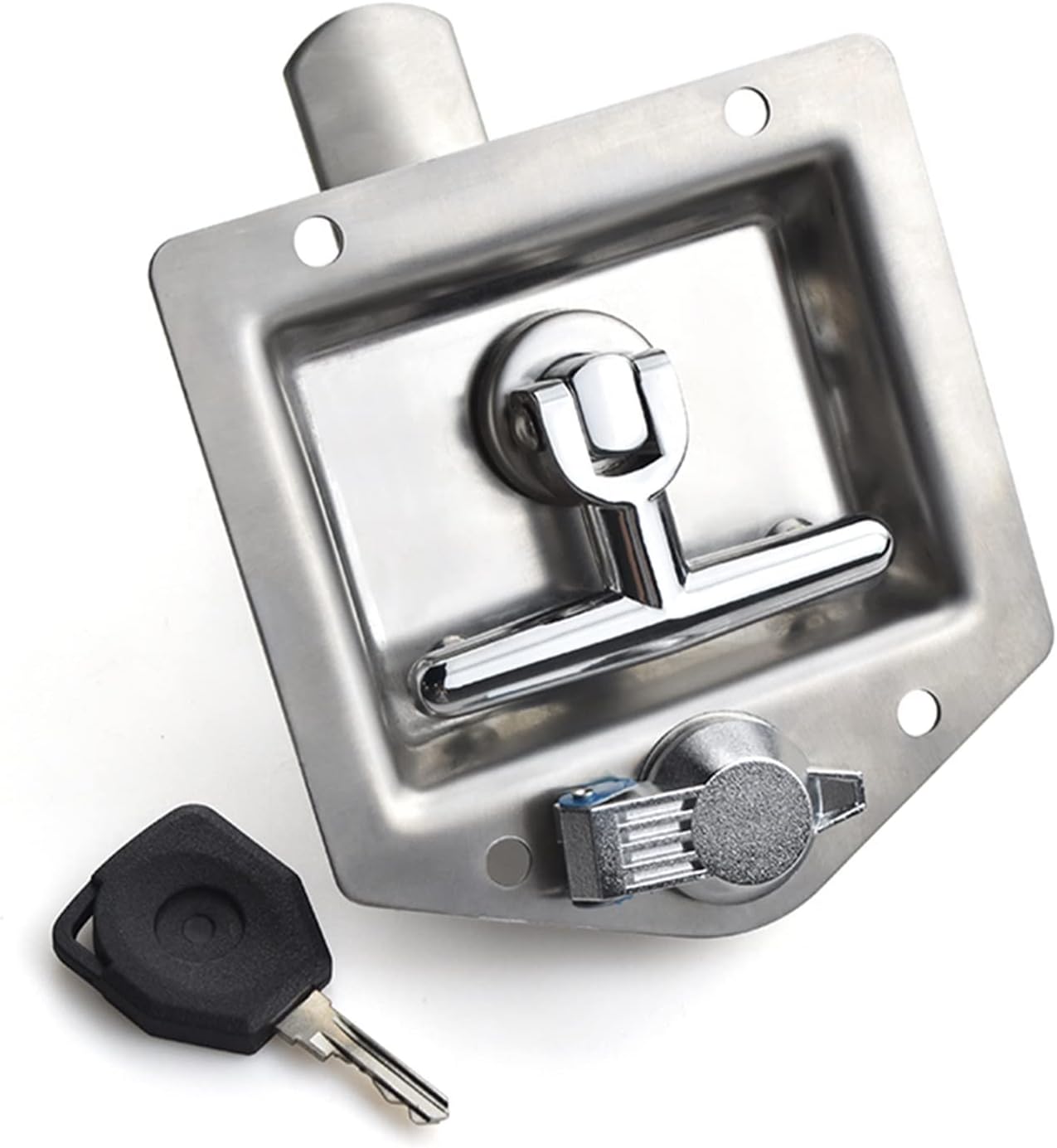 KmoNo Trailer Door Latch THandle Lock Highly Polished