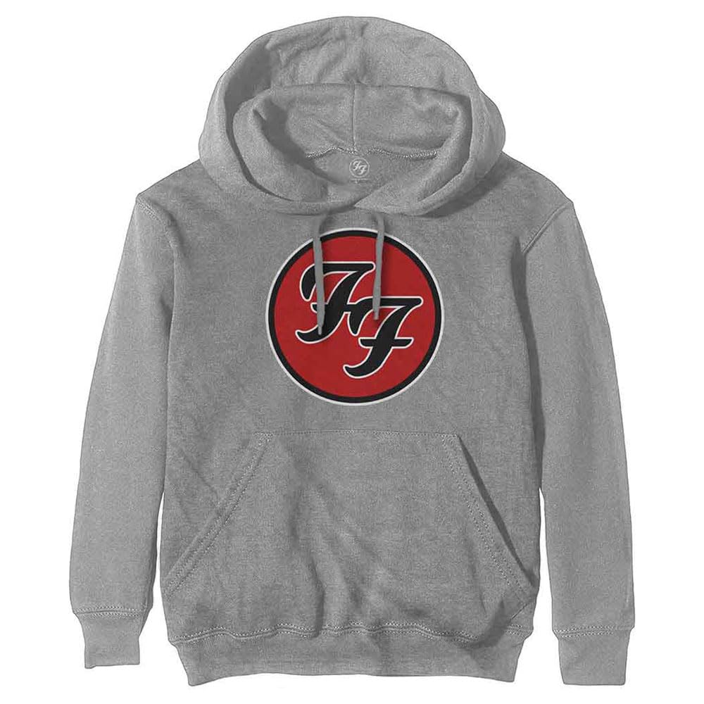 Rock Off officially licensed products Foo Fighters FF Band Logo Pullover Hoodie XXL Grey
