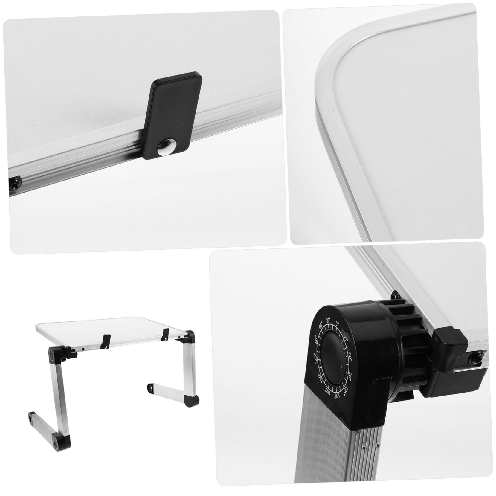 Housoutil Soporte Portátil Ajustable de Aleación y Abs para Ordenador, Elevador Plegable Regulable Adecuado para Escritorio y Oficina Moderna