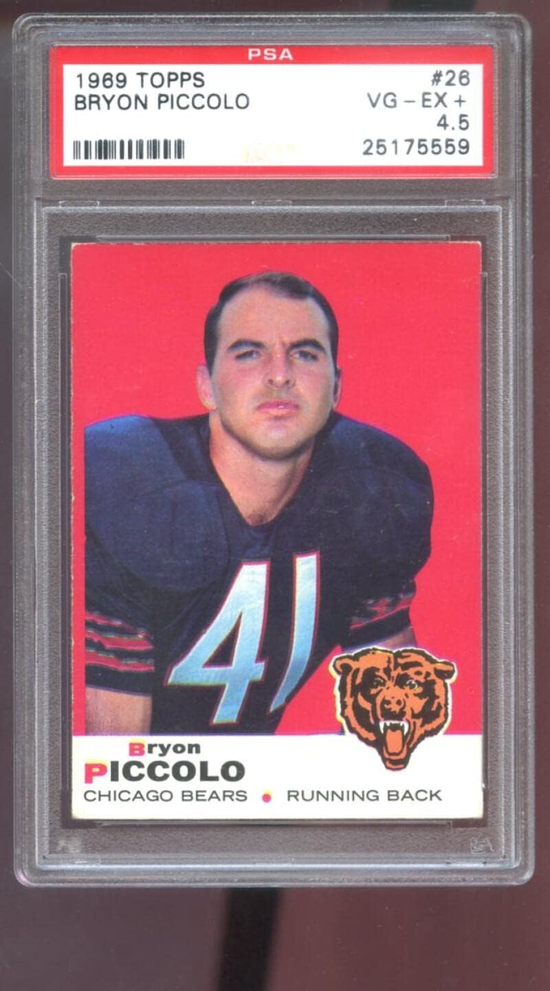 1969 Topps #26 Brain Piccolo ROOKIE RC PSA 4.5 Graded Football Card Chicago Bears