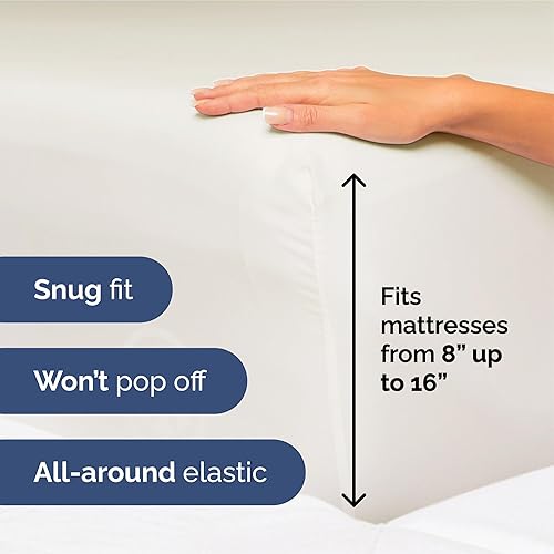 Vista 1440 de Juego de sábanas de 4 piezas tamaño king, extrasuaves, transpirables y refrescantes con esquinas profundas, sábanas de fácil ajuste y sin arrugas