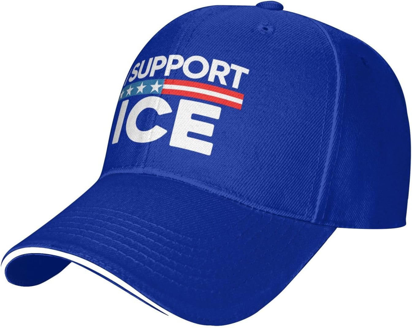 I Support Ice Hat I Stand with Ice Hat Trucker Cap for Men Women Black - Image 9