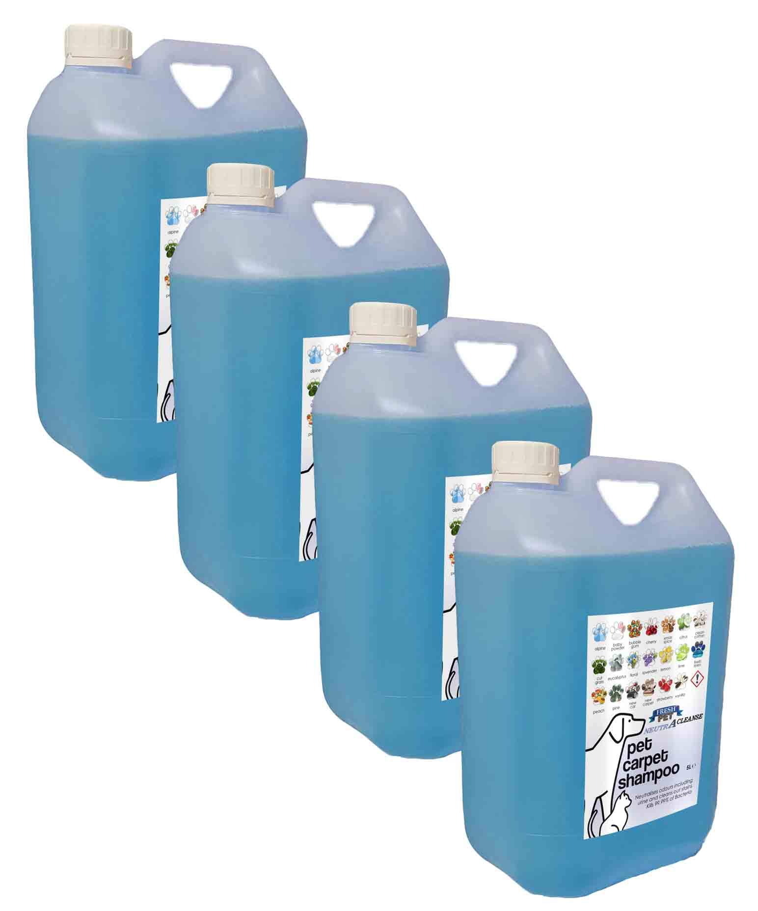 Fresh Pet Ultimate Carpet Shampoo - made to tackle Pet Odour - 20L (4 x 5L) Range (NEW CARPET)