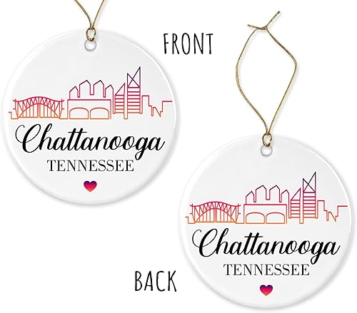 Miniatura 3 de Chattanooga - Adorno de horizonte – Adornos de Tennessee – Adorno de Chattanooga Tn – Regalo para hombres y mujeres – Regalo de cerámica para