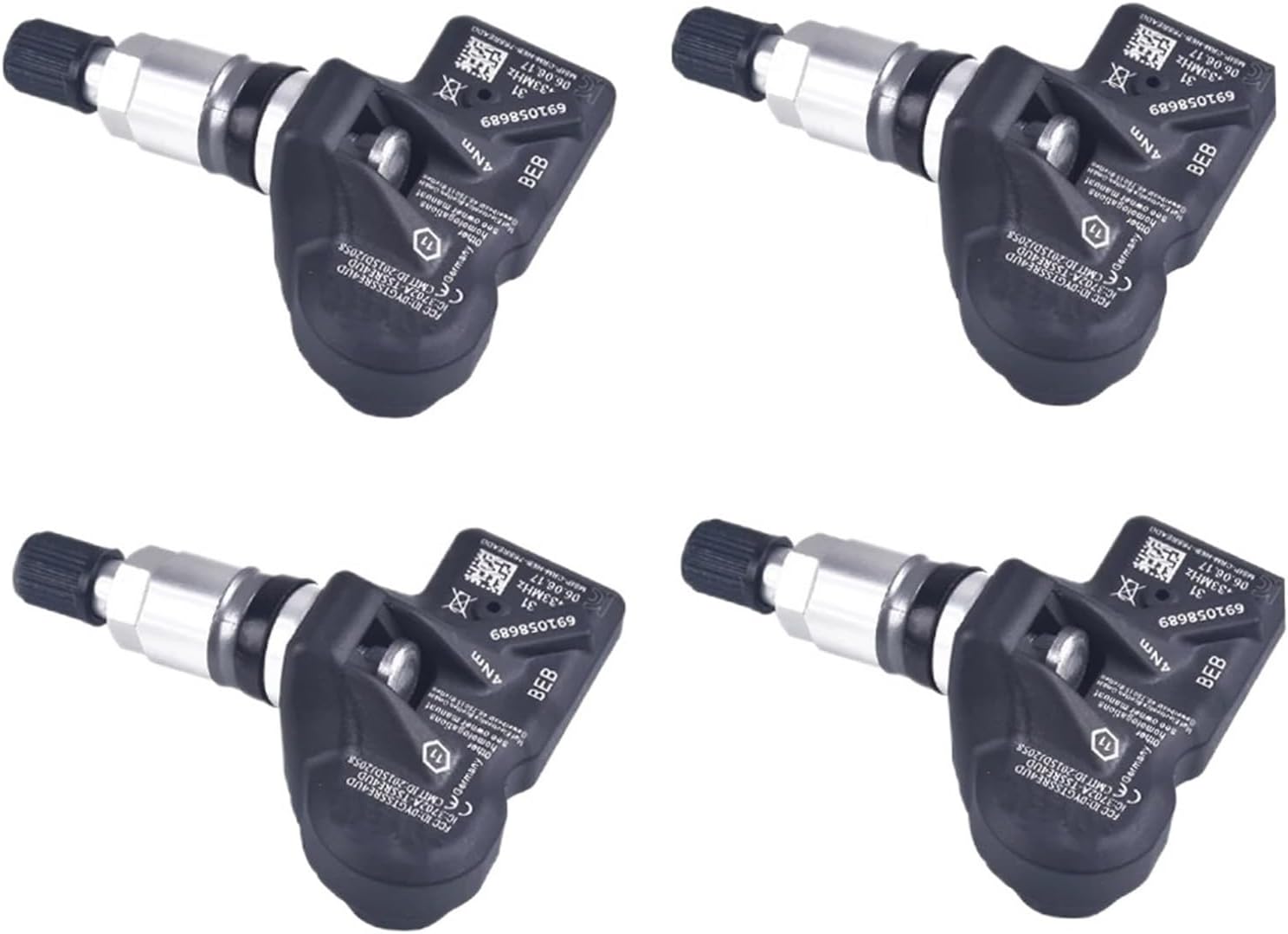 4 PCS Waterproof Car Tire Pressure Monitor Sensor TPMS Compatible with Skoda Citigo Fabia Rapid Roomster Superb Compatible with Yeti Kodiaq