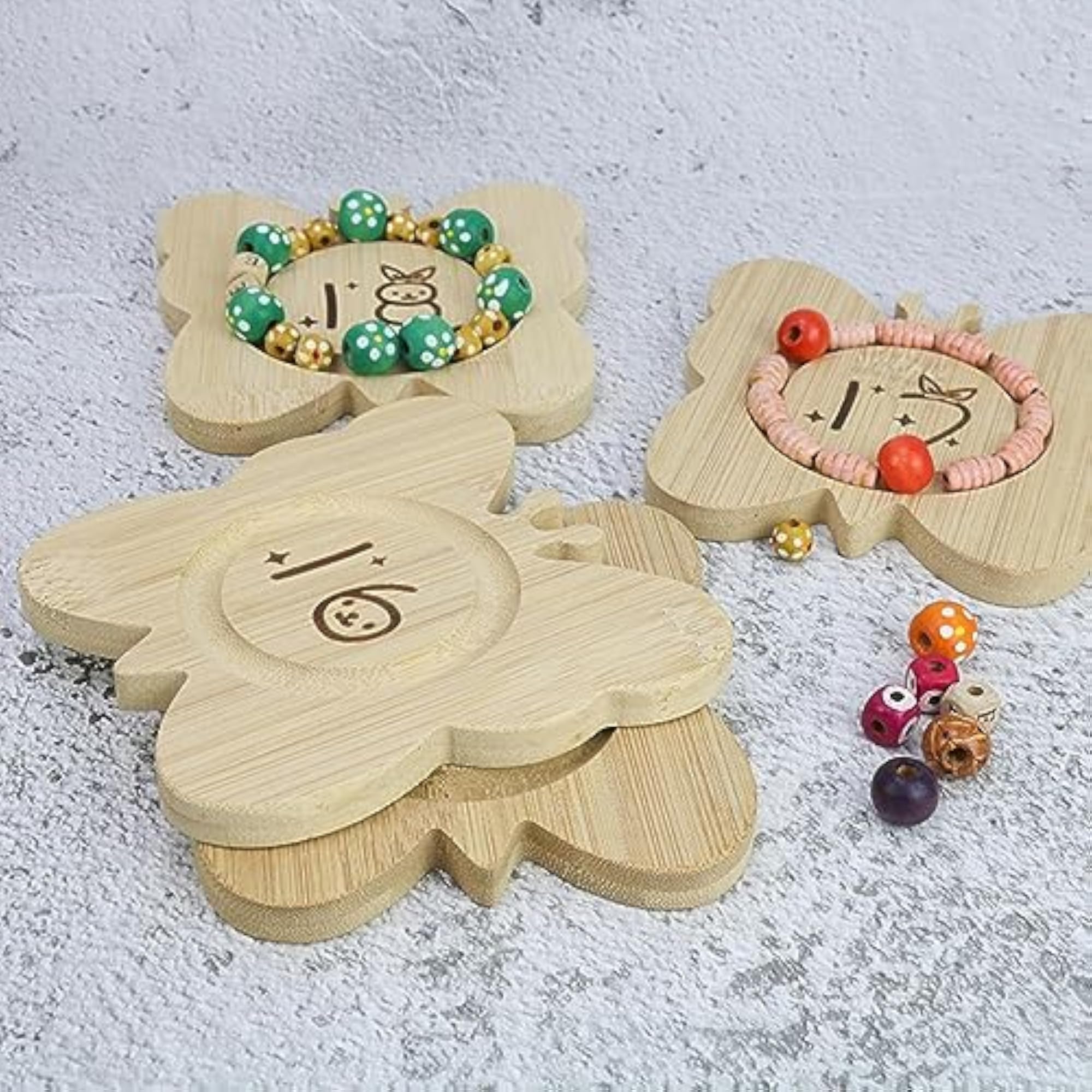 Wooden Bead Pendant Showcase Bracelet Holder