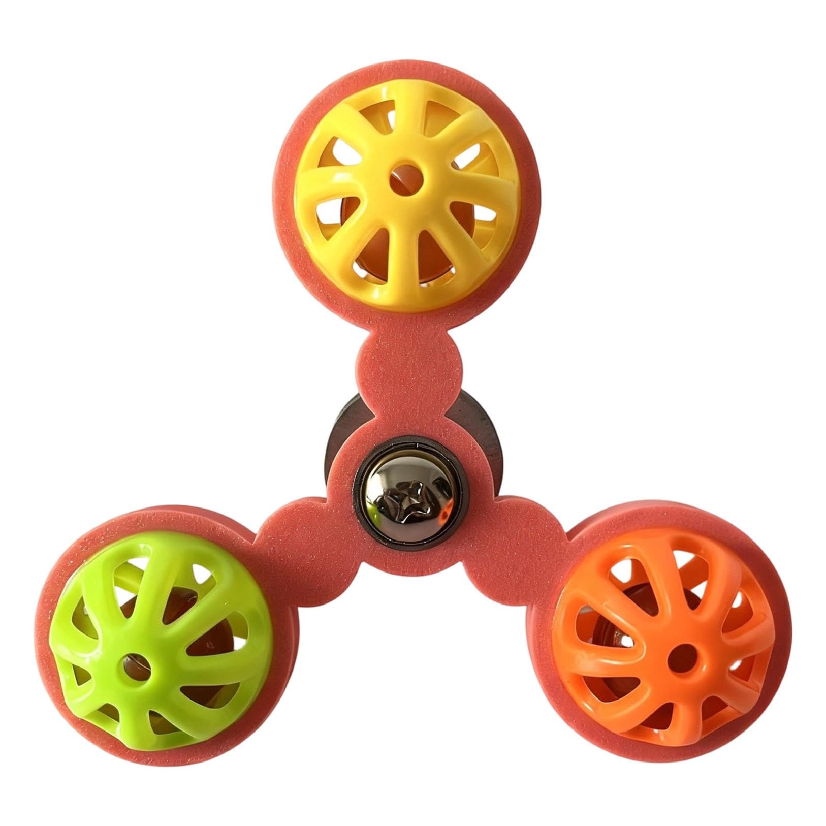 Parrot Toy, Rotating Bird Cage Ball with Windmill Activity Toys, Interactive and Training Toys, for Cockatiel, Parakeets, Parrots, Budgies, Lovebird, Conures (F)