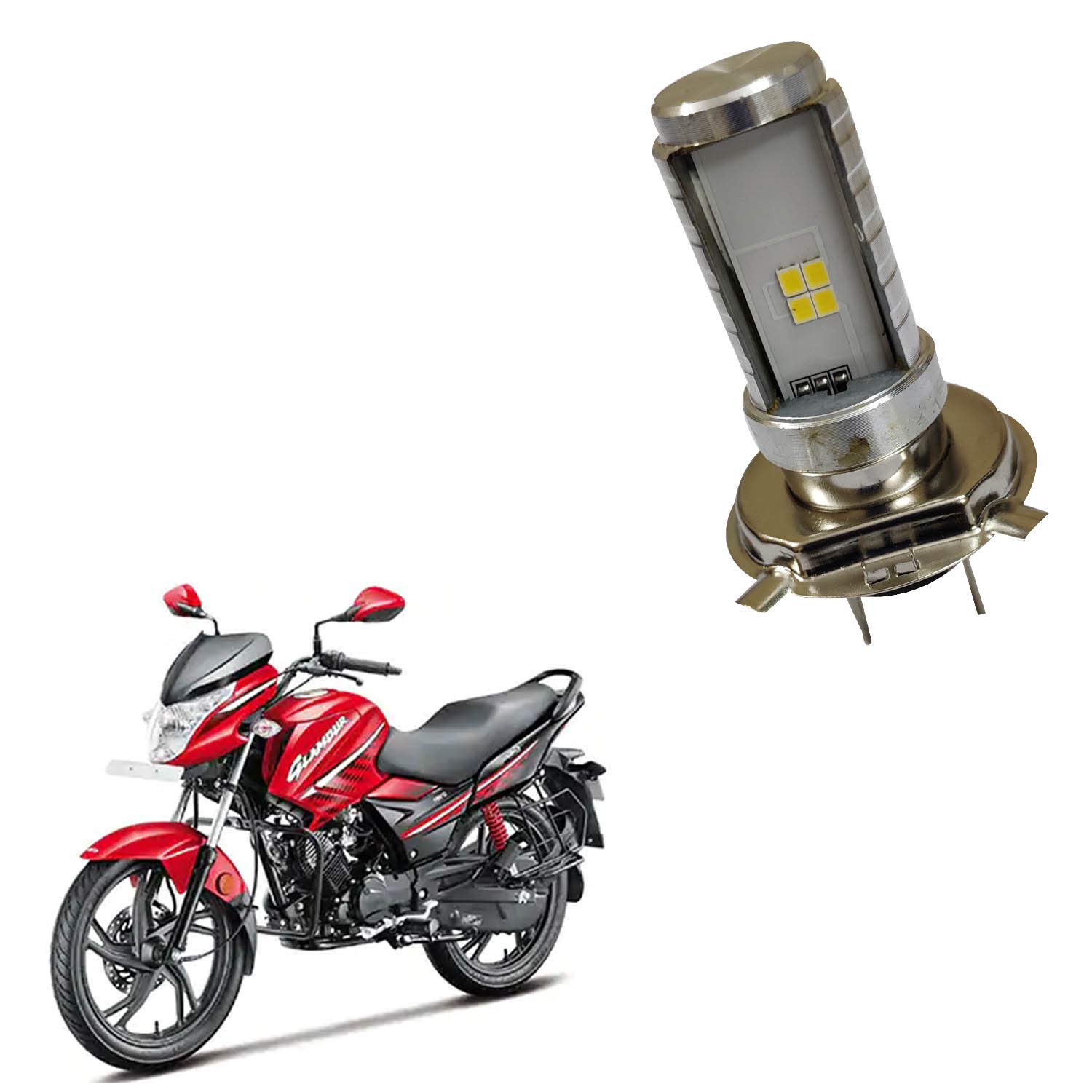 Kandid Bike Headlight H8 Projector Light For Hero Glamour I3S Amazon