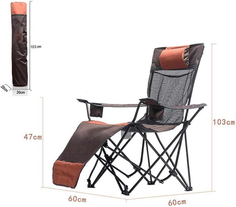 JSEIAJB Portable Folding Design - Adjustable Footrest, Cup Holder, Material, Steel Frame