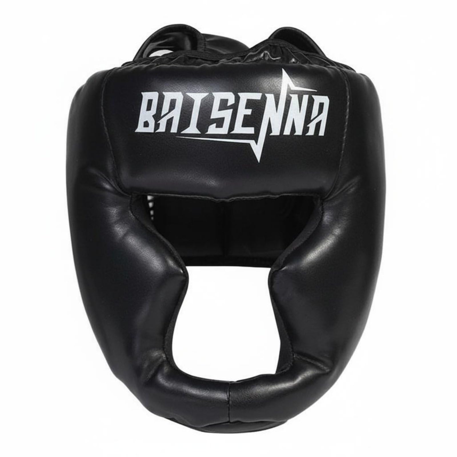 Amagogo Boxing Head Protector with Shock Absorbing Padding Adjustable Sparring Helmet for Ear and Face Protection Secure Fit Headgear for Taekwondo Training, Black, S