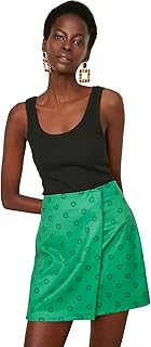 ترنديول فانلة داخلية مضلعة منسوجة باستك ورقبة حمام السباحة للنساء TWOSS22AL0042 للرياضيين