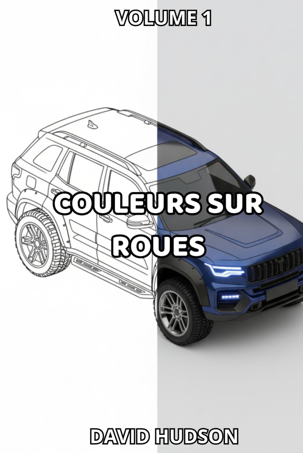 Couleurs sur Roues Volume 1 avec dessins de véhicules aux contours nets