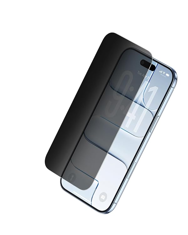 Belkin ScreenForce InvisiGlass Privacy Screen Protector for iPhone Air, Scratch-Resistant Impact Protection w/Included Easy Align Tray for Bubble Free Application - Made with Recycled Glass by Belkin - Used condition - US$11.29