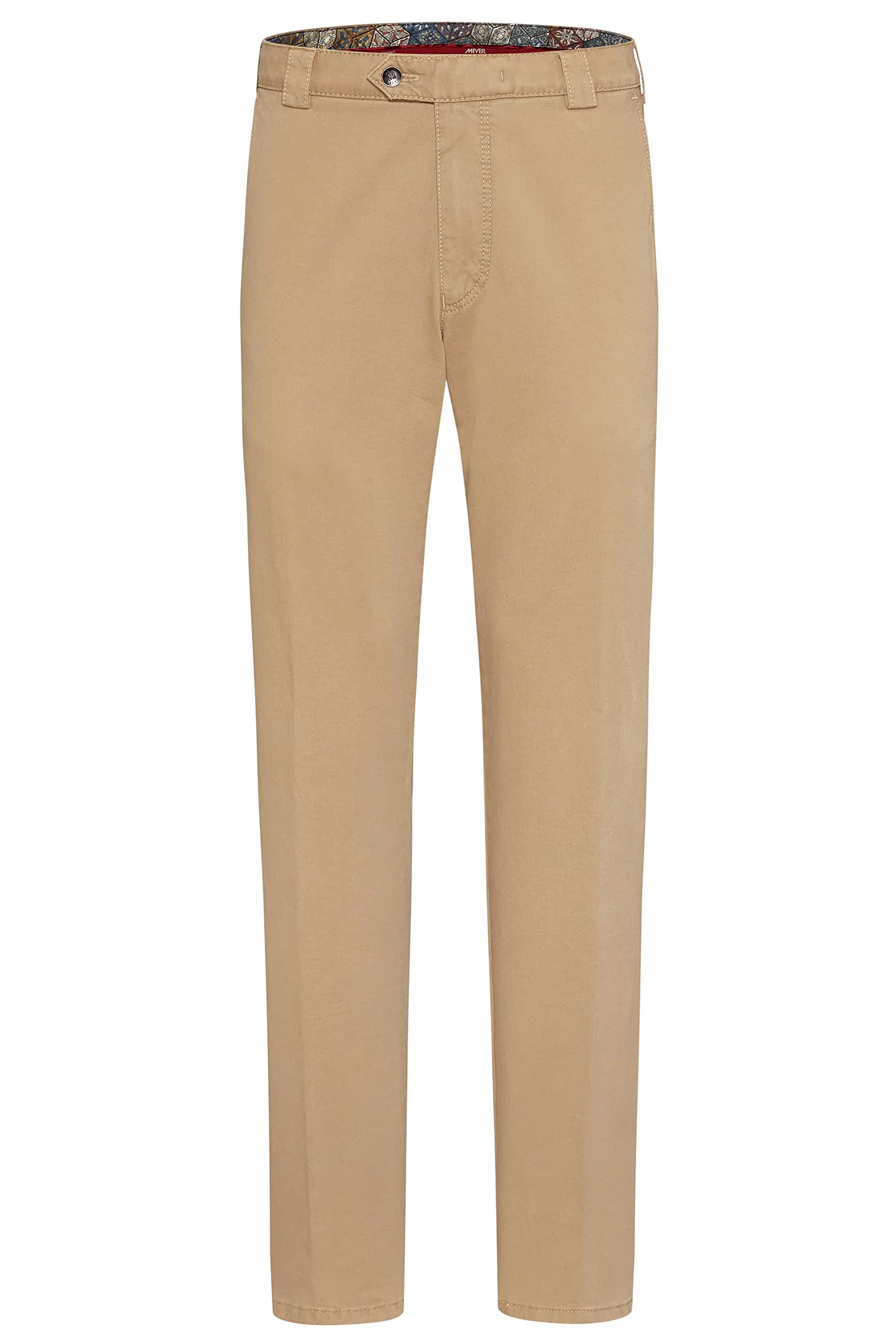 Meyer Men's Beige Roma Regular Fit Chinos - Camel - 38W X 30L