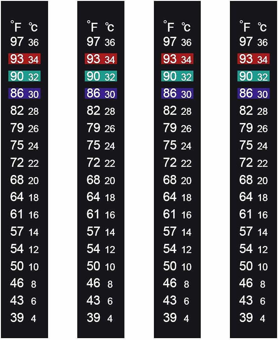 Brewing Thermometer Strip, Adhesive Strip Thermometer, Aquarium Thermometer Sticker,Thermometer Sticker Fish Tank/Kombucha,39ââ€žâ€° to 97ââ€žâ€° & 4ââ€žÆ’ to 36ââ€žÆ’ (4PCS)