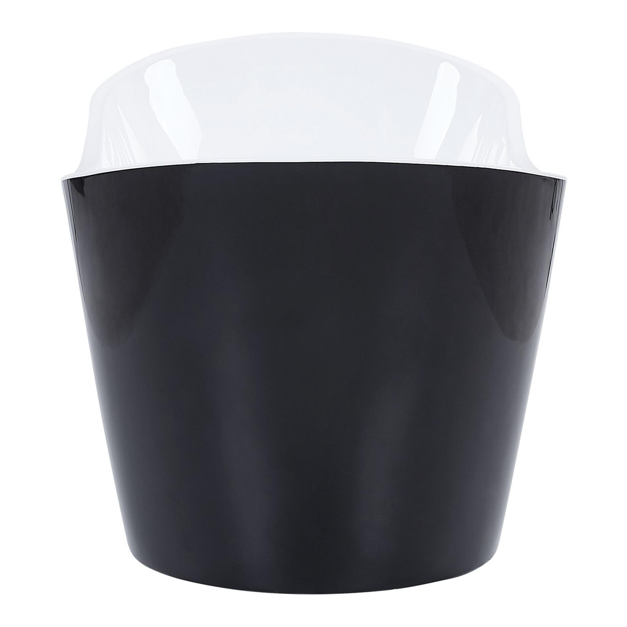 Bañera independiente de acrílico blanco negro con rebosadero 150 cm moderno Antigua