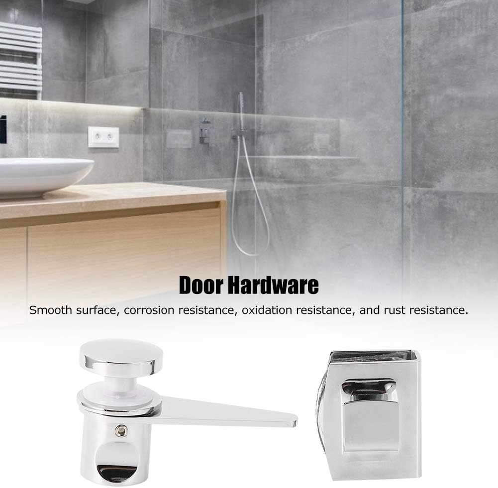 Pilipane Household Bathroom Shower Room Glass Door Latch Bolts Lock Gate, Hardware Accessory, Glass Door bolts, for Glass Doors, Sliding Doors, Bathroom Doors, Etc