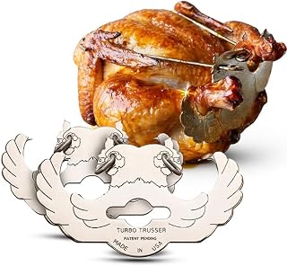 for Cornish Hen I Cooks Evenly & Makes Meat Juicier I Easy-to-Use Stainless Steel & Dishwasher Safe I for Ovens, Smokers, Roasters, Grills, Rotisseries, & Deep Fryers I 2 Pack