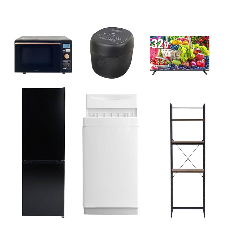 取付無料！完動品！スタイリッシュブラック小さめ便利サイズ冷蔵庫・電子レンジ！ 取付無料！完動品！スタイリッシュブラック小さめ便利サイズ