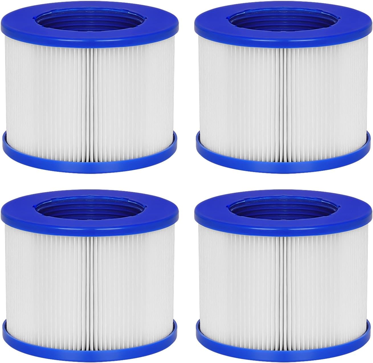 Easy Set Pool Spa Hot Tub Filter Replacement Cartridges, Hot Tub Accessories, Compatible with Many Massage Pool Models (4 Pack)
