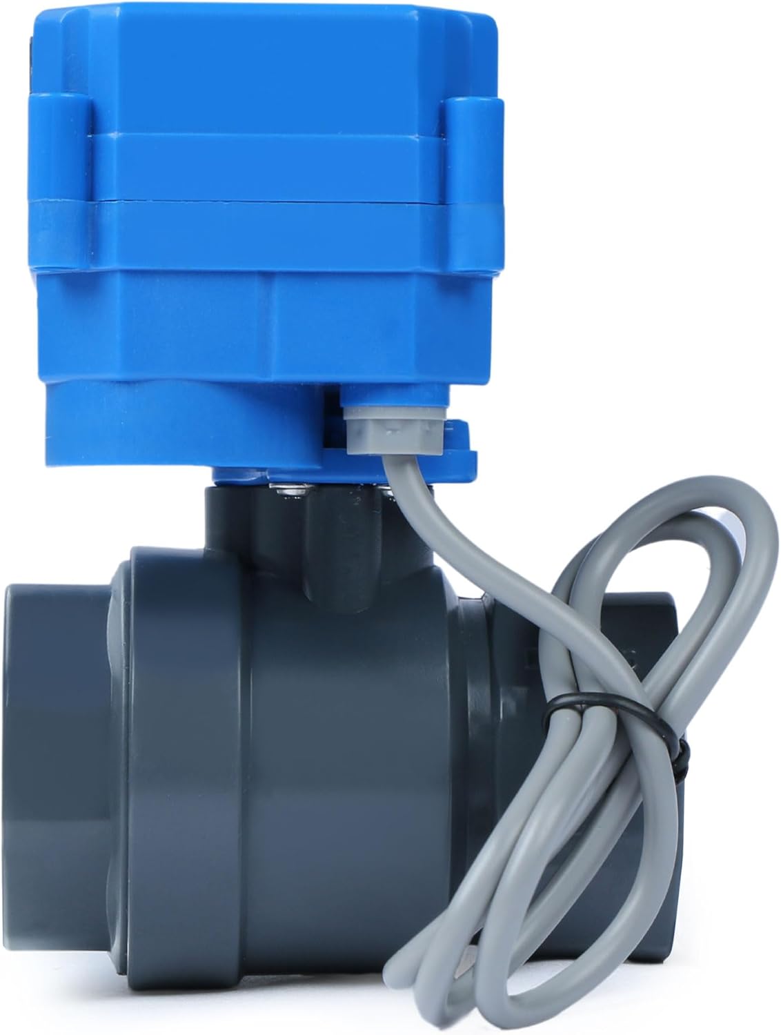 U.S. Solid 1 inch UPVC Motorized Ball Valve - Plastic Electrical Ball Valve with Full Port, 2 Wire Auto Return, 9-36V AC/DC, Normally Closed