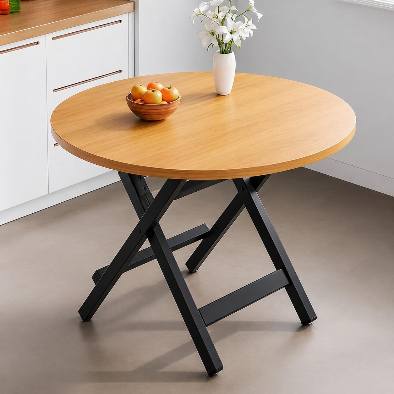 Multi-Purpose Portable Foldable Wooden Table Desk with Durable Powder Coated Finish – Perfect for Home, Dining, Study, Cof...