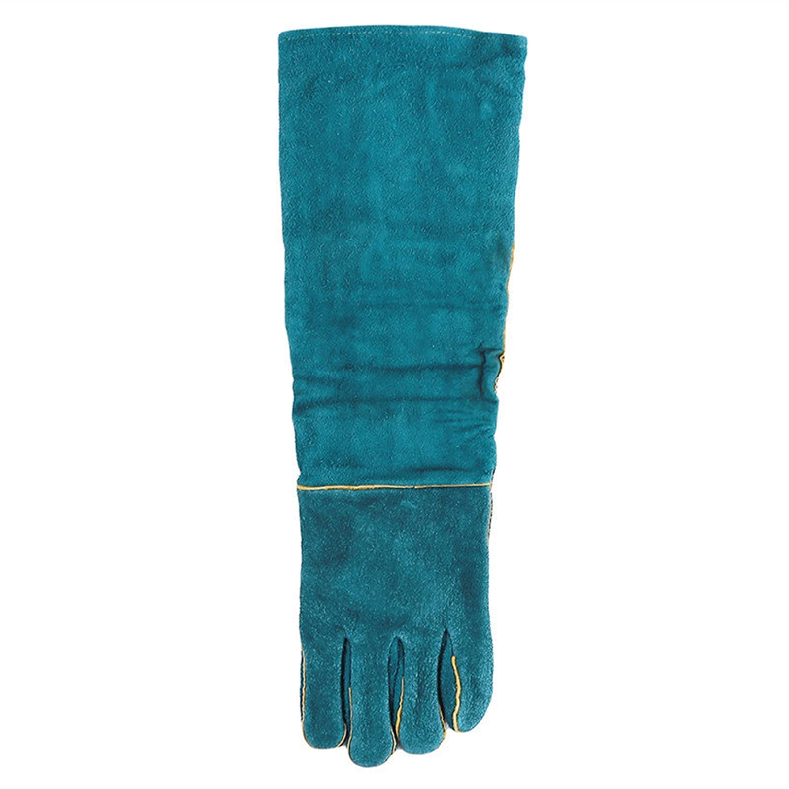 Gants de jardin Gants de sécurité de travail Gants de soudage pour soudeur Travaux épais Cuisine Cuisine Cuisine Chaleur Protection de sécurité Glove Long Cuir Vert Animaux de protection Glove de prot