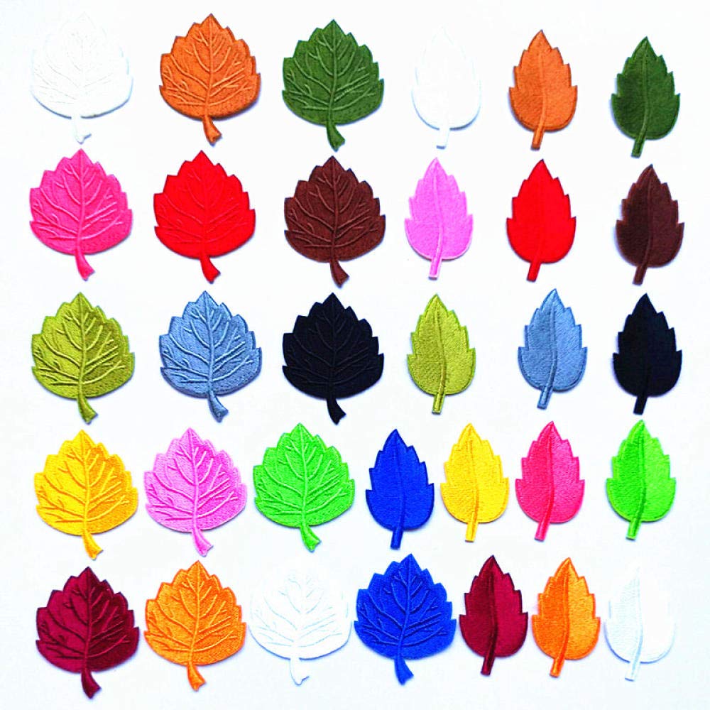 Patch de broderie pour réparer les trous de vêtements avec des appliques de feuilles