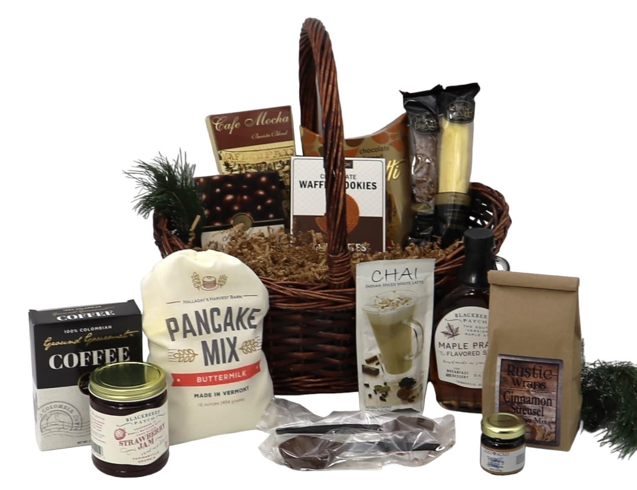 Gift Basket Village: Alpine Village Lodge - Cozy Drink & Baking Mixes, Jams, Biscotti, & More