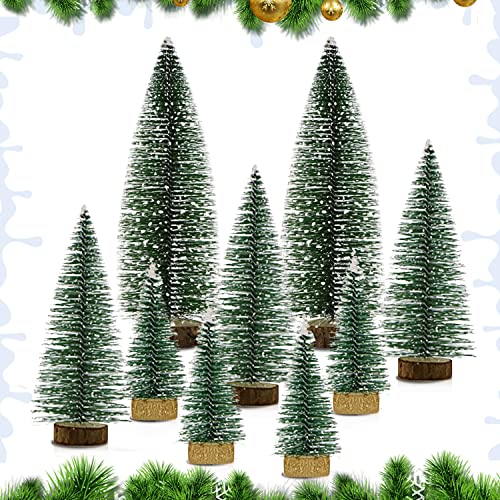 Sapin de Noël Mini Arbre de Noel 10/15/20 cm, 9 PCS Sapin de Noël pour Décoration Noël, Chambre, DIY, Table Décor, Fête Cover