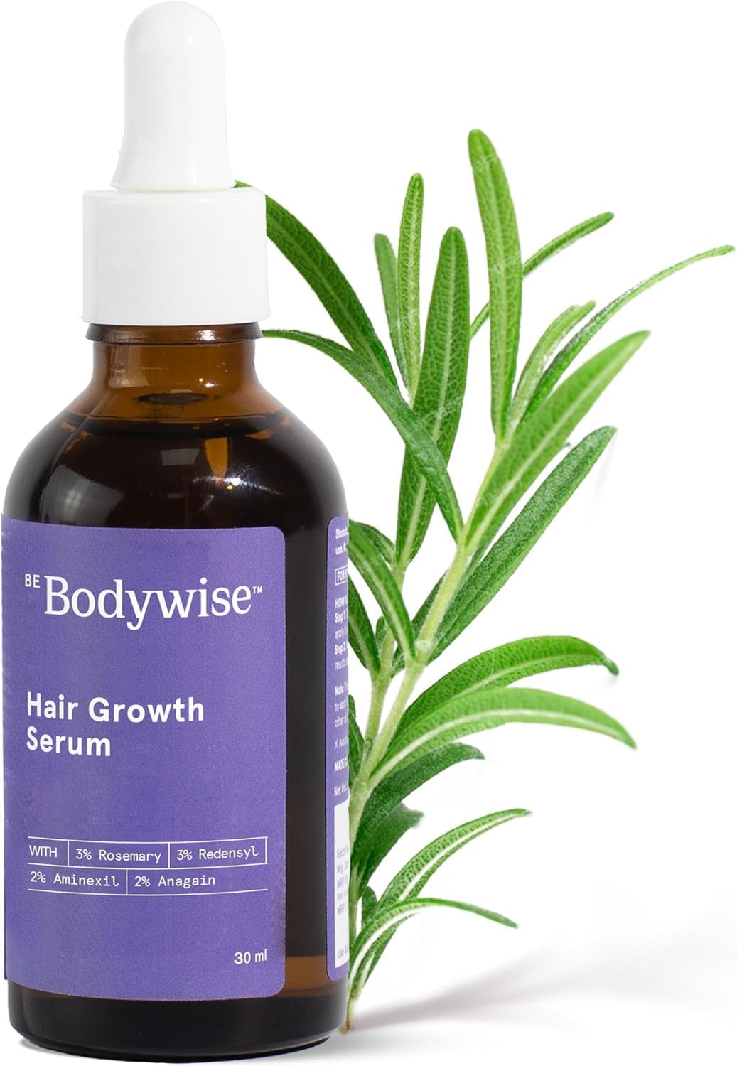3% Hair Serum With 3% Redensyl, 2% Aminexil, & 2% Anagain For Thicker & Stronger Hair Prevents Hair Fall & Stimulates Hair Follicles For All Hair Types Rosemary 30 ml (Pack of 1)