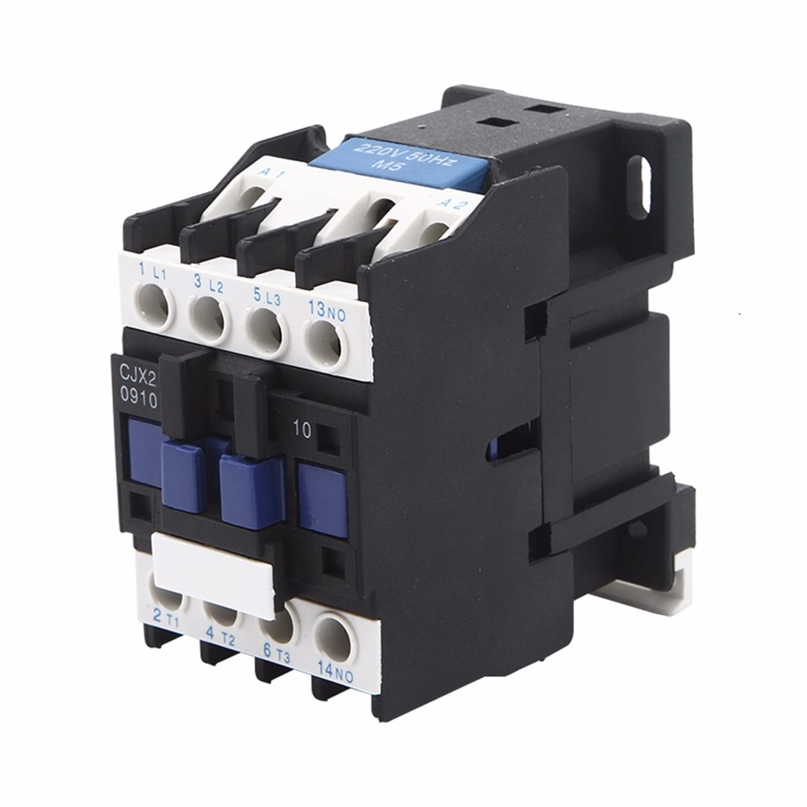 Wqgqpxob Ac110v Contactor Cjx2-0910 3 Poles 1No Ac 50Hz / 60Hz -Voltage Voltage 9A Ac-3 Rated Operational Current Control Contactors(Ac110v)
