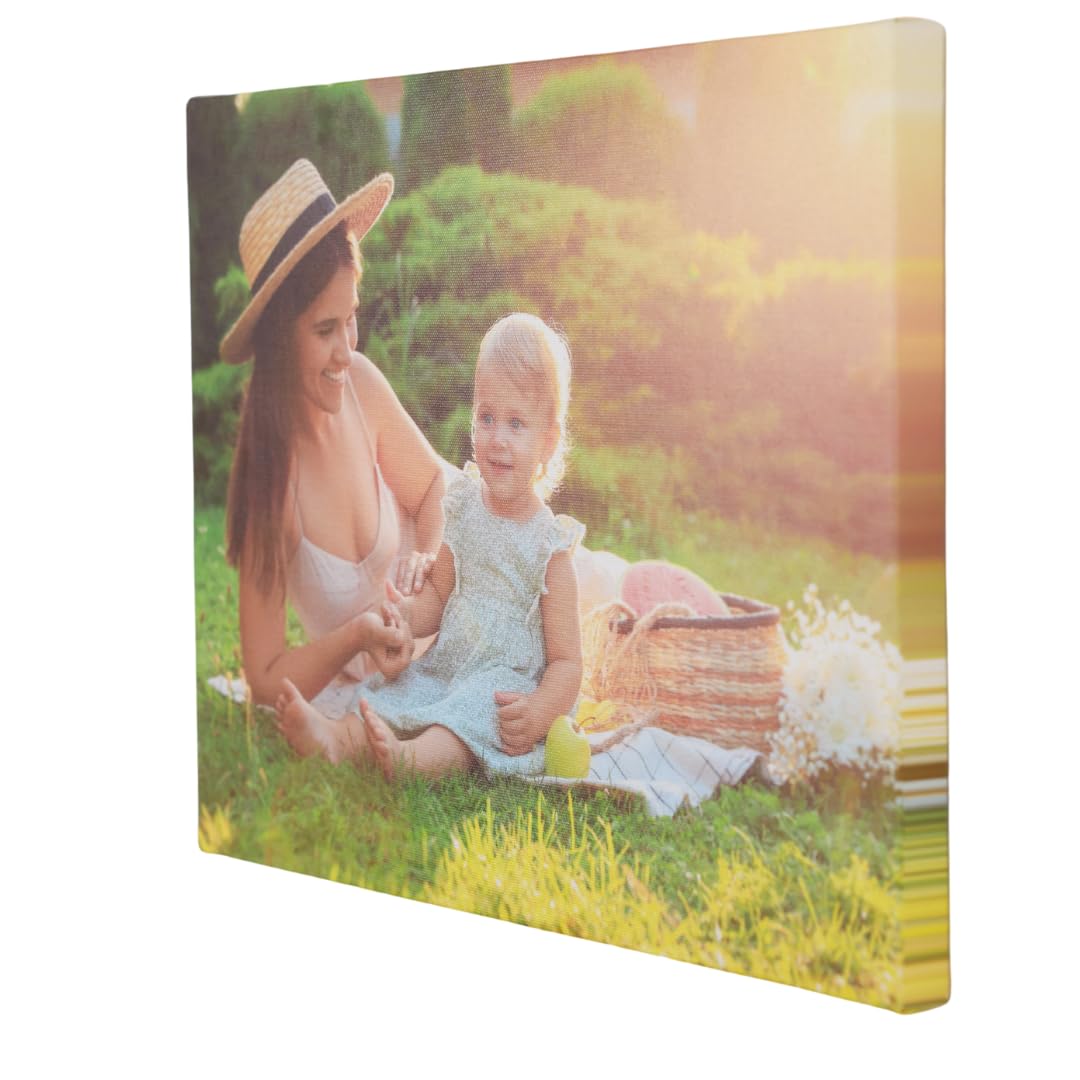Trendi Personalised Canvas Photo Prints – Custom Framed Wall Art, Family & Pet Gift, Personalised Home Décor for Living Room, Bedroom & Hallway – A1 A2 A3 A4 – Made in UK