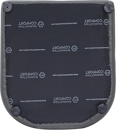 Miniatura 11 de Manhattan Comfort Anna - Silla de comedor redonda moderna con brazos, de la cabeza a los pies, tapizada de piel sintética con relleno de plástico,