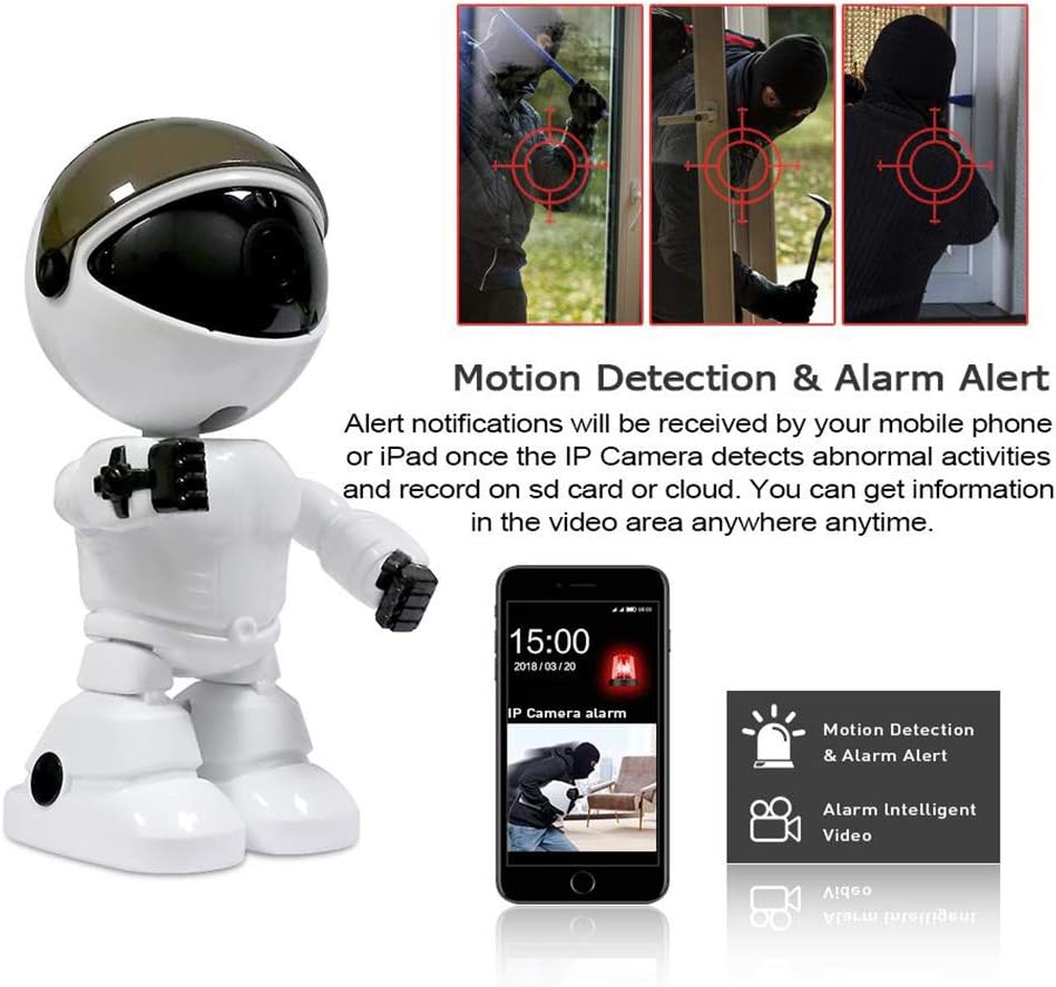 Onе-Dау Sаlе: Uр tо 40% оƒƒ Indoor IP WiFi Camera with Phone App and 2-Way Audio, w/Night Vision 1080P Cloud Intelligent Robot Auto Tracking Wireless CCTV Security Surveillance System for Home, Business, Baby, Dog, Pet Monitor