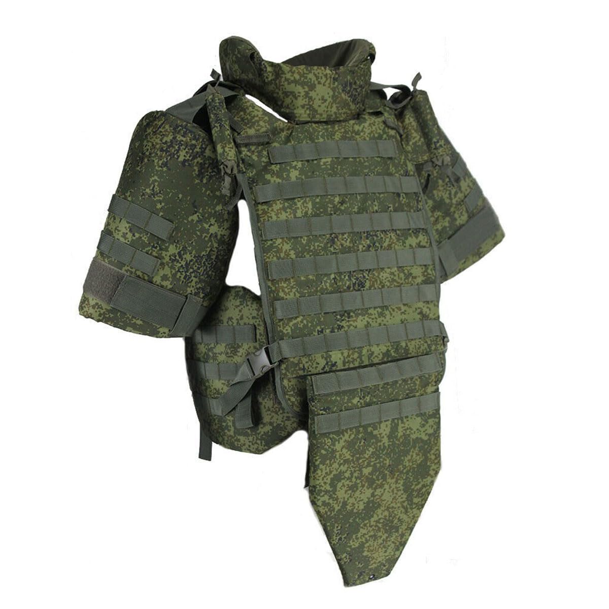 BisuGear Tactical Russian 6B45 Tactical Vest EMR Combat Training Vest with Shoulder Pads and Jockstrap Little Green Man Camouflage