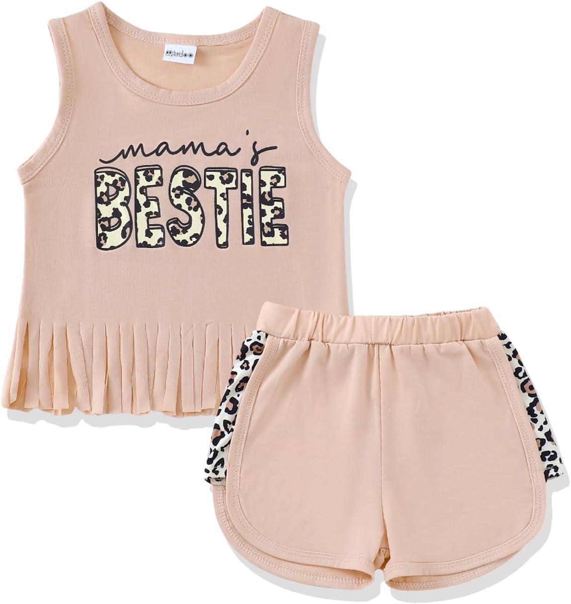 Mikrdoo Baby Girls Clothes Toddler Girl Summer Outfits Sleeveless Infant Tassel Tank Top Cute Shorts Set Casual Pants