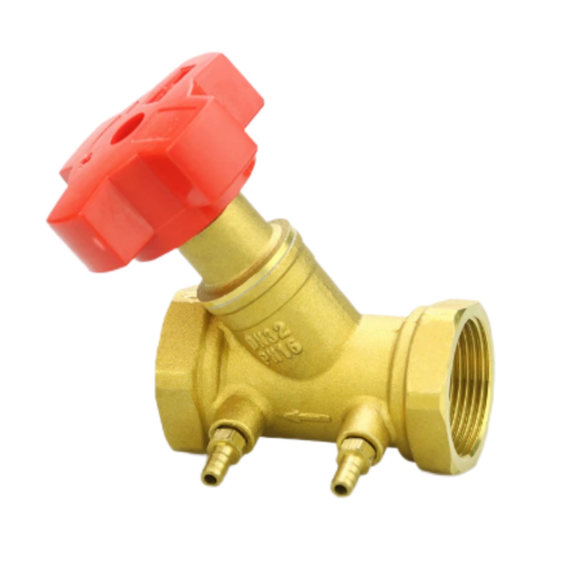FLNICKS6S 3/4inch Brass Double Regulating Balance Flow Meter Valve Manual Digital Control Circuit Balancing Valves