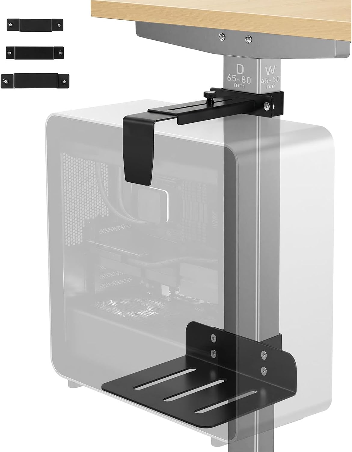 Soporte de CPU para escritorio ajustable sin taladro miniatura 1