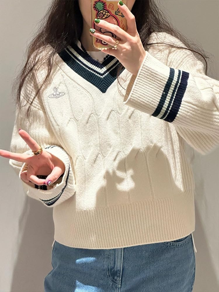 タグ付き☆変形デザイン☆オーブ刺繍】ヴィヴィアン ニットポロシャツ